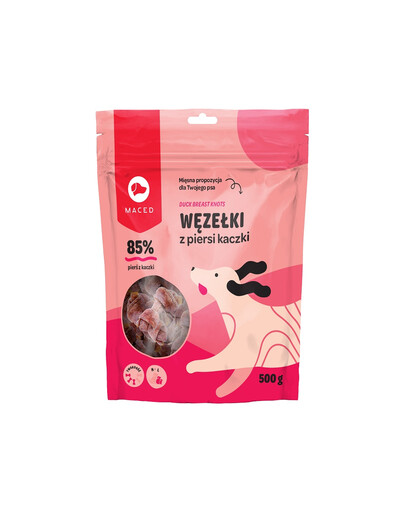 Maced Miękki węzeł z kaczką 6 cm 500 g - przekąska dla psa 500g