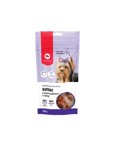 Maced SUSHI KURCZAK RYBA 60g - przysmak dla psów, 60g