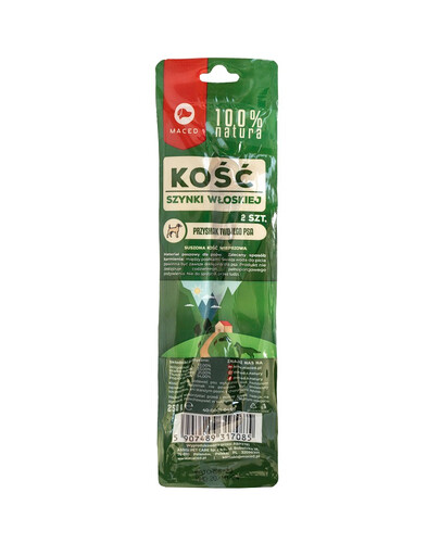 MACED 100% Natura Kość z szynki włoskiej 2 szt. naturalny przysmak dla psów