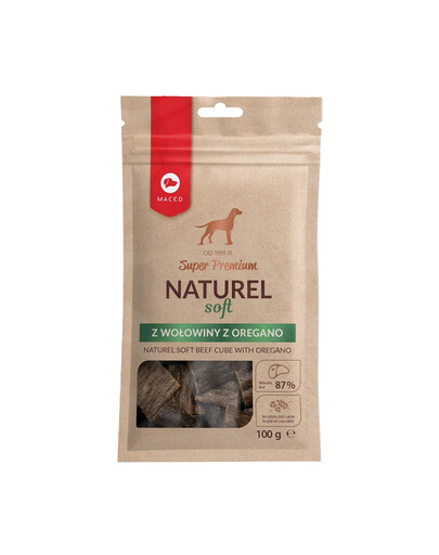 MACED Super Premium Naturel Soft z wołowiny z oregano 100 g - przysmak dla psów dorosłych, 100g