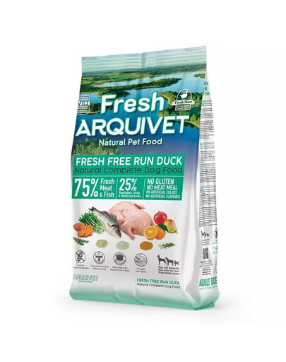 ARQUIVET Fresh kaczka z rybą oceaniczną  2,5 kg półwilgotna karma dla dorosłych psów każdej rasy