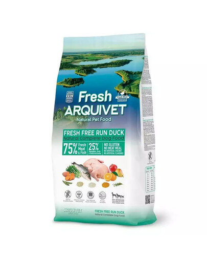 ARQUIVET Fresh kaczka z rybą oceaniczną 10 kg półwilgotna karma dla dorosłych psów każdej rasy