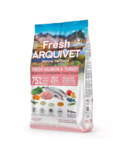 ARQUIVET Fresh łosoś z indykiem 2,5 kg półwilgotna karma dla dorosłych psów każdej rasy