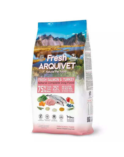 ARQUIVET Fresh łosoś z indykiem 10 kg półwilgotna karma dla dorosłych psów każdej rasy