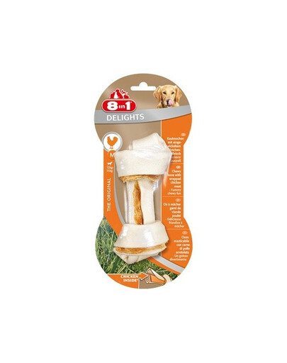 8in1 Delights M Chicken - kość do żucia dla psów kurczak 2 szt.