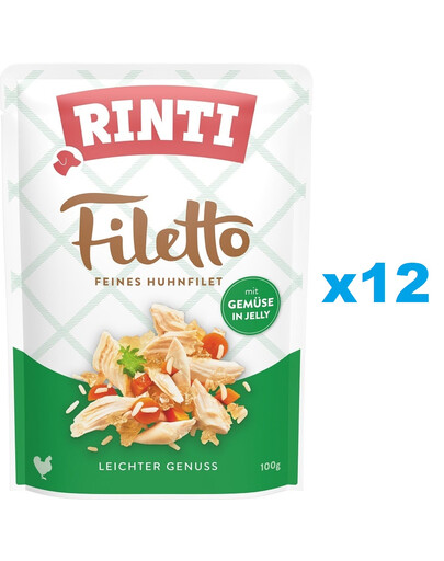 RINTI Filetto in Jelly Chicken&Vegetables 12x100 g kurczak i warzywa w galaretce