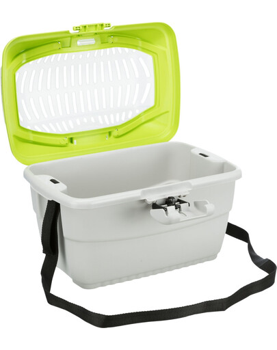 Trixie Box Transportowy Mini Capri 44x22x30 cm jasnoszary/zielony