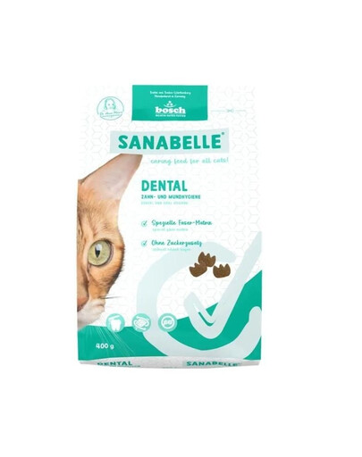 SANABELLE Dental dla kotów wspomagająca pielęgnację zębów 400 g