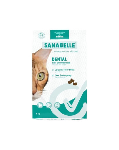 SANABELLE Dental dla kotów wspomagająca pielęgnację zębów 8 kg