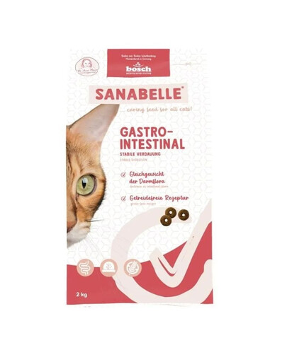 SANABELLE Gastrointestinal Wsparcie dla wrażliwego układu pokarmowego u kotów 2 kg