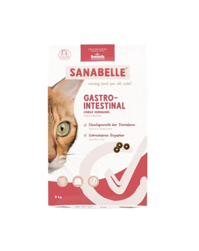 SANABELLE Gastrointestinal Wsparcie dla wrażliwego układu pokarmowego u kotów 8 kg