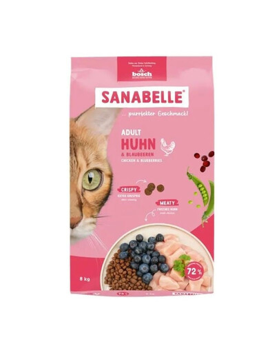 SANABELLE Adult Kurczak dla dorosłych kotów 8 kg