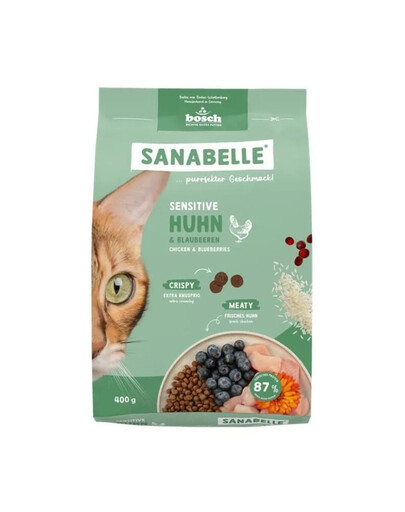 SANABELLE Sensitive Chicken dla kotów o wrażliwym przewodzie pokarmowym 400 g