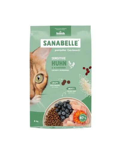 SANABELLE Sensitive Chicken dla kotów o wrażliwym przewodzie pokarmowym 8 kg