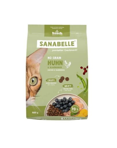 SANABELLE No Grain Chicken bezzbożowa karma dla kotów 400 g