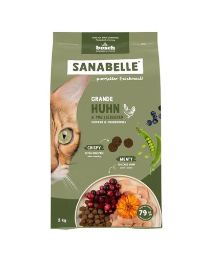 SANABELLE Grande z kurczakiem dla kotów ras dużych 2 kg