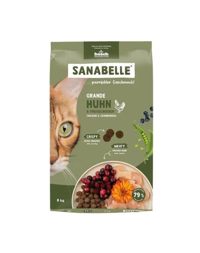 SANABELLE Grande z kurczakiem dla kotów ras dużych 8 kg