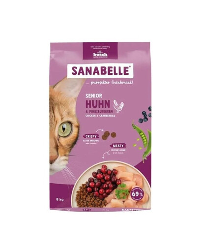 SANABELLE Senior z kurczakiem dla starszych kotów 8 kg