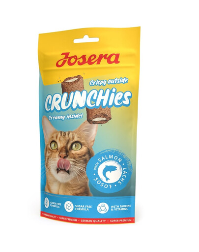 JOSERA Crunchies with Salmon Chrupiąca przekąska dla kotów z łososiem 60 g