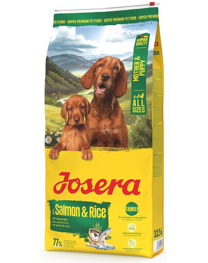 JOSERA Mother and Puppy Salmon with Rice z łososiem i ryżem dla szczeniąt, suk w ciąży oraz suk karmiących 12,5kg