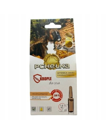 PCHEŁKA Krople przeciw kleszczom i pchłom dla psów dużych >15kg 1,8 ml