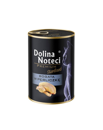 DOLINA NOTECI Premium Sterilised Bogata w perliczkę 400 g mokra karma dla kotów po sterylizacji