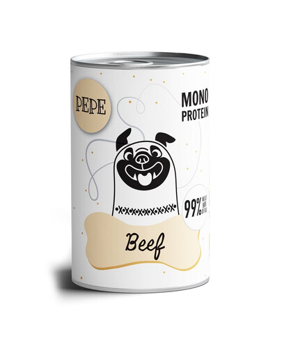 PAKA ZWIERZAKA PEPE Beef 800 g monoproteinowa karma z wołowiną