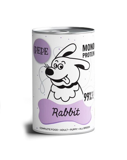 PAKA ZWIERZAKA PEPE Rabbit 800g monoproteinowa karma z królikiem