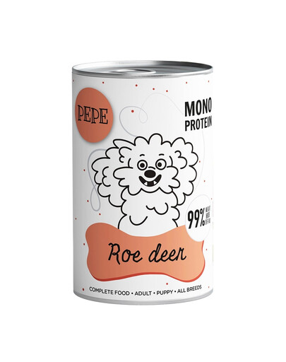 PAKA ZWIERZAKA PEPE Roe Deer  800 g monoproteinowa karma z sarną