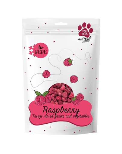 PAKA ZWIERZAKA PEPE Freeze-dried fruits Raspberry 15 g Malina Liofilizowane owoce dla psa