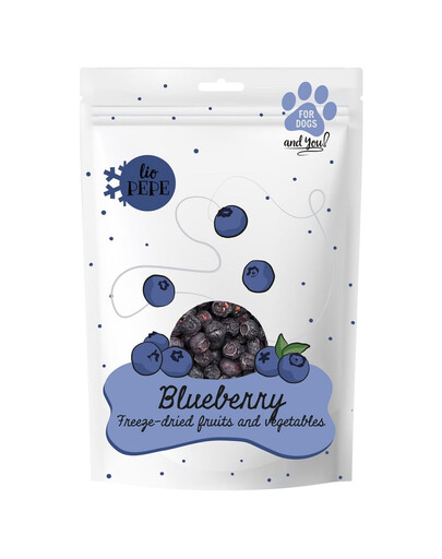 PAKA ZWIERZAKA PEPE Freeze-dried fruits Blueberry 15 g Borówka Liofilizowane owoce dla psa