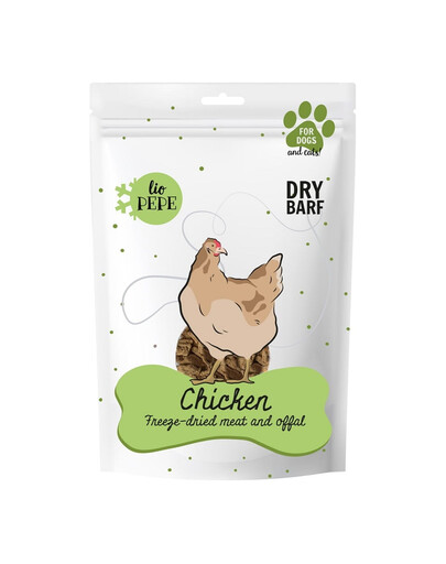 PAKA ZWIERZAKA PEPE Freeze-dried meat Kurze serca 60 g liofilizowane mięso dla psów i kotów