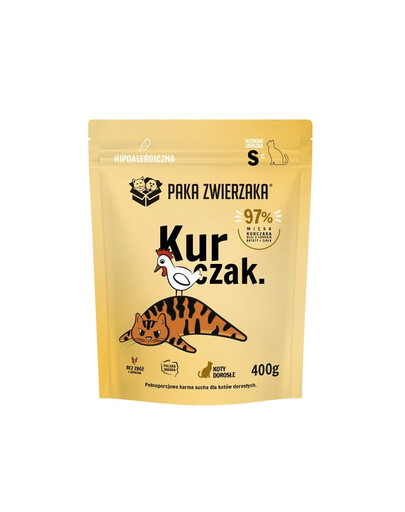 PAKA ZWIERZAKA Kurczak S 400 g sucha karma dla kota