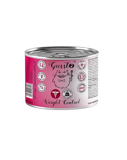 GUSSTO Vet Premium Cat Weight control 200 g dla kotów dorosłych z tendencją do nadwagi