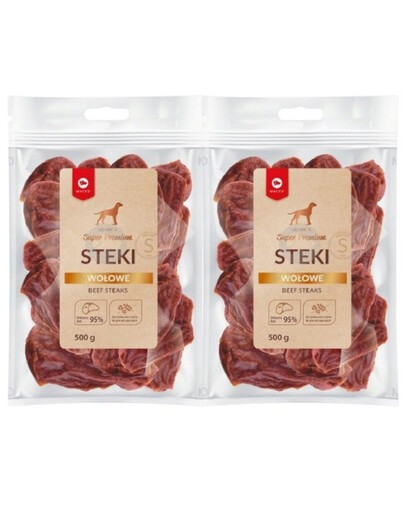 MACED Beef Steaks 2x500g Steki Wołowe 95% mięsa