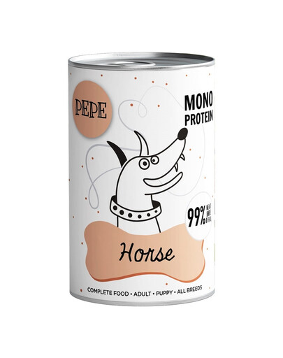 PAKA ZWIERZAKA PEPE Horse 800g monoproteinowa karma z koniny