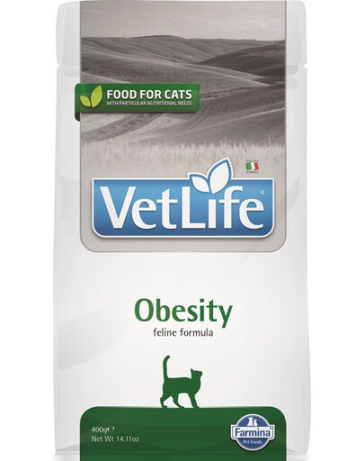 FARMINA Vet Life Obesity Cat 400g - sucha karma dla kotów dla redukcji nadmiernej masy ciała