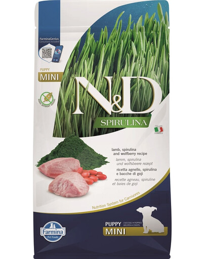 N&D Spirulina Puppy Mini Lamb and Wolfberry 800 g