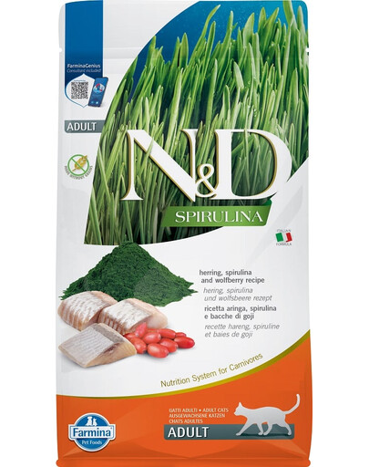 N&D Spirulina Cat Adult Herring and Wolfberry 300 g