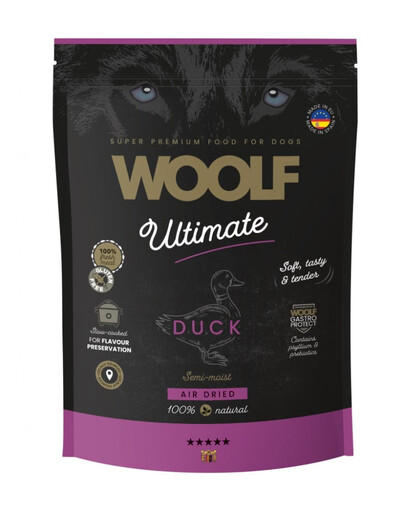 WOOLF Ultimate Soft Semi-moist bezzbożowa karma z kaczką dla psów 1 kg