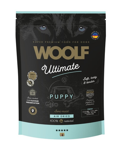 WOOLF Ultimate Soft Semi-moist Puppy bezzbożowa karma z kaczką i indykiem dla szczeniąt 1 kg