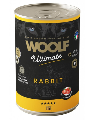 WOOLF Ultimate Rabbit wilgotna karma dla psów z królikiem i pomidorami 400g
