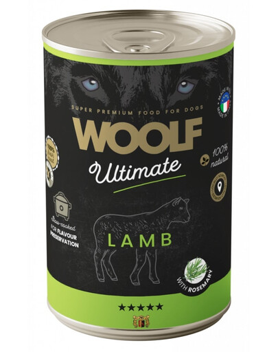 WOOLF Ultimate Lamb wilgotna karma dla psa z jagnięciną i rozmarynem 400g