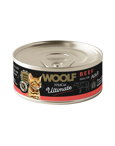 WOOLF Wild Cat Ultimate Beef Pate for Adult cats 85g