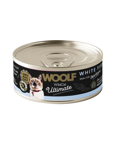 WOOLF Wild Cat Ultimate White Fish Pate for Sterilised cats 85g