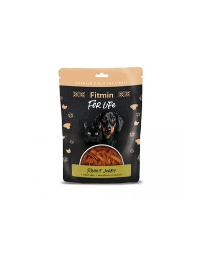 FITMIN For Life Rabbit Jerky for dogs and cats 70g naturalny przysmak z królikiem