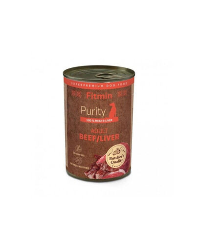 FITMIN Purity Adult Dog z wołowiną i wątróbką 400g mokra karma dla psów