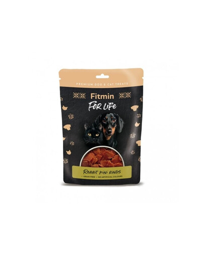 FITMIN For Life Rabbit Mini Rings for dogs and cats 70g naturalny przysmak z królikiem