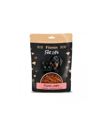 FITMIN For Life Salmon Jerky for dogs and cats 70g naturalny przysmak z łososiem