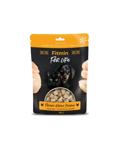 FITMIN For Life Freeze Dried Chicken Dog and Cat przysmak liofilizowany z kurczaka 30 g